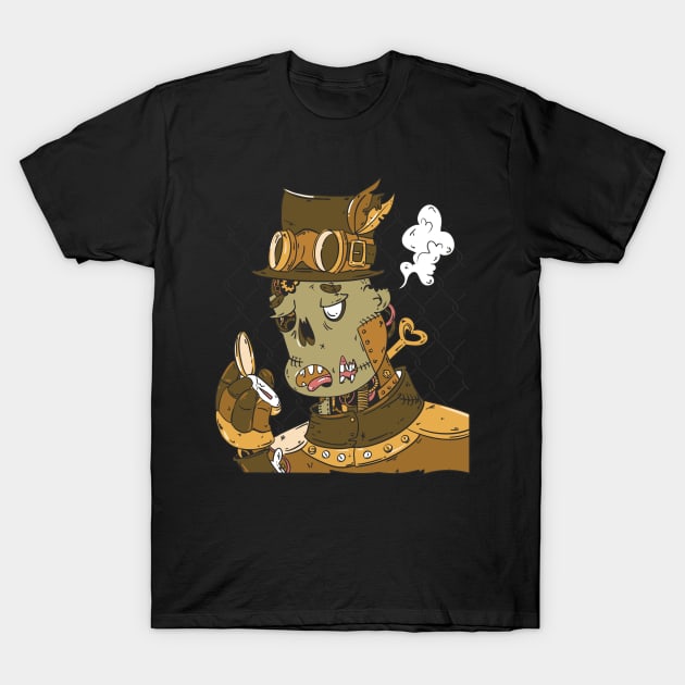 Funny Zombie - Steampunk Fashion T-Shirt by HAPPY GIFTS K